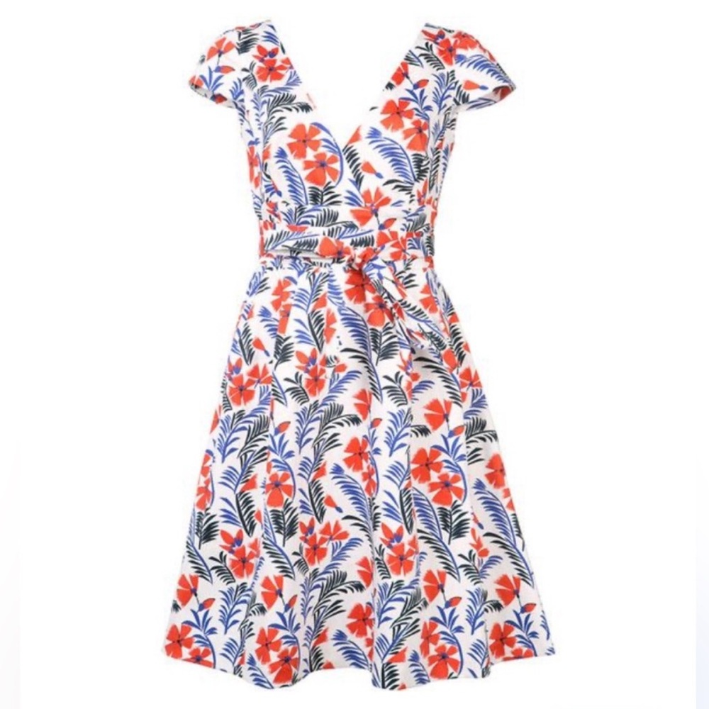 Carolina Herrera Floral cap sleeve mini dress
Size 6